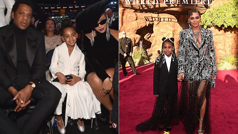 Blue Ivy Carter con i suoi genitori