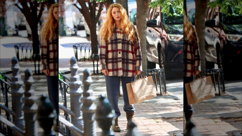 Camicia a quadri oversize Blake Lively