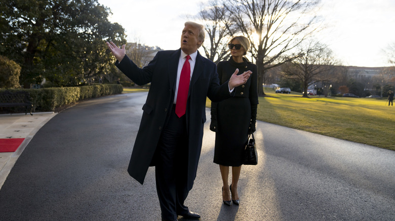 Melania e Donald Trump a un evento presidenziale