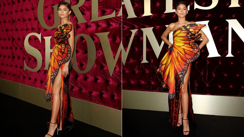 Zendaya in abito a farfalla