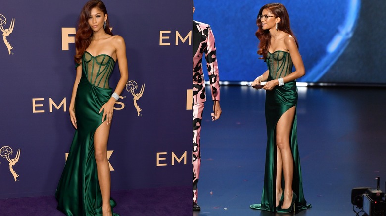 Zendaya in abito verde