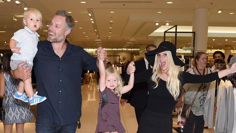 Jessica Simpson con la sua famiglia