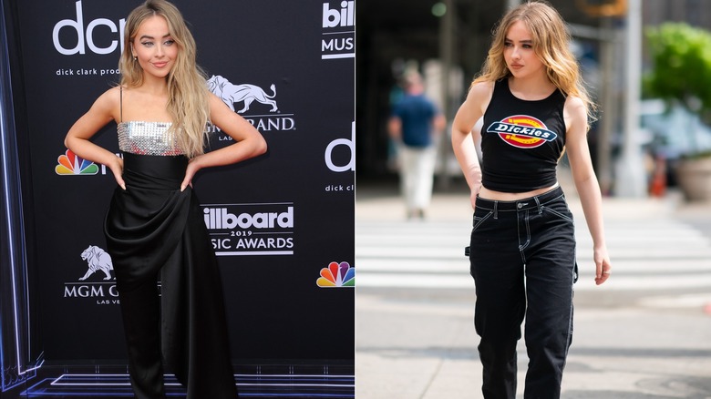 Sabrina Carpenter con red carpet e street style