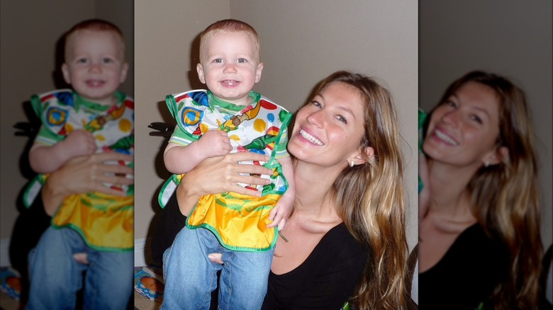 Gisele Bündchen tiene in braccio il piccolo Jack Brady