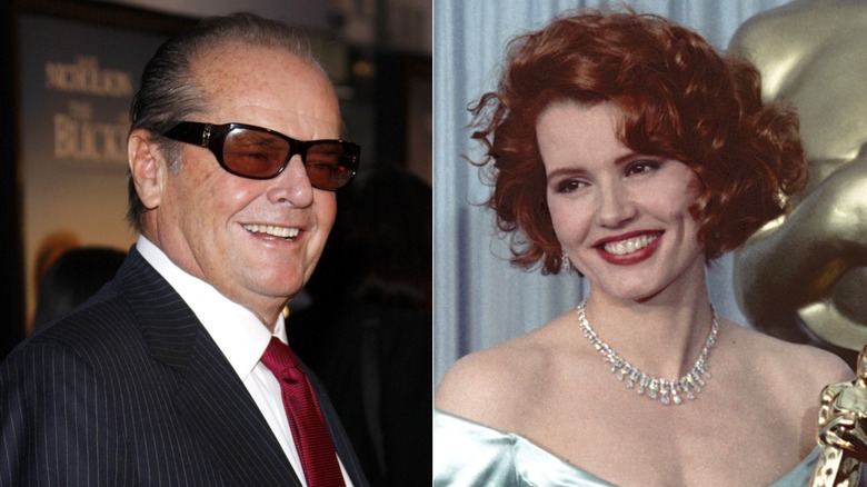 Jack Nicholson, a sinistra, e Geena Davis, a destra