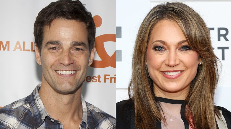 Rob Marciano; Ginger Zee sorridente 