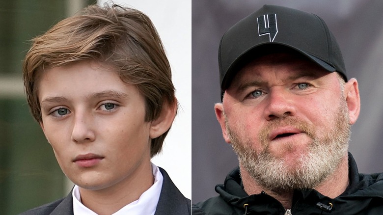 Fianco a fianco di Barron Trump e Wayne Rooney