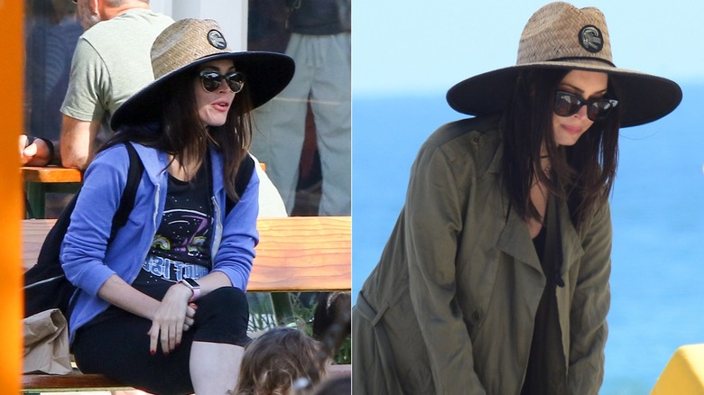 Megan Fox occhiali da sole senza trucco cappello