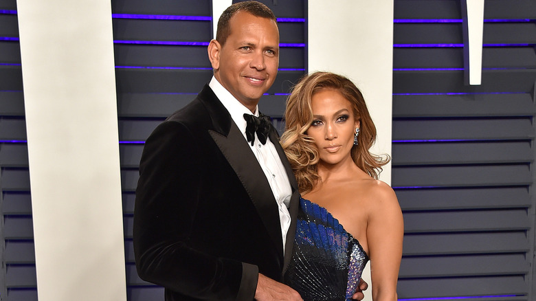 Alex Rodriguez e Jennifer Lopez in posa