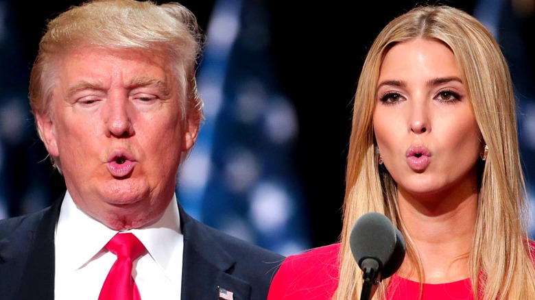 Donald e Ivanka Trump parlano