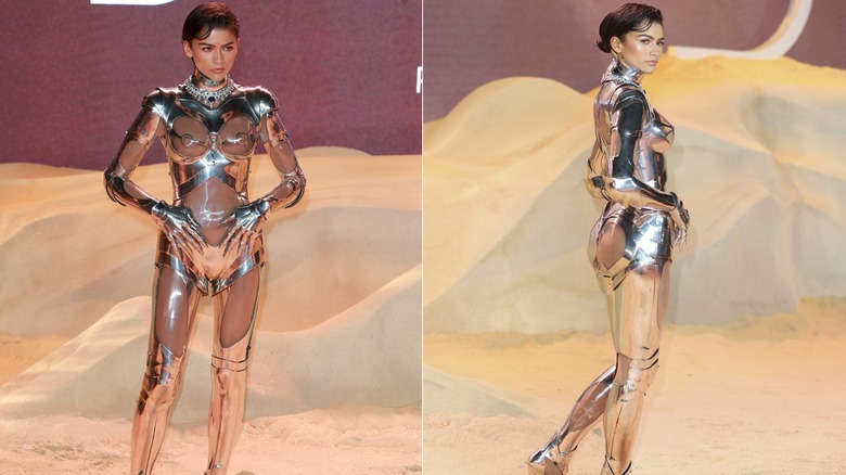 Zendaya in una tuta da robot