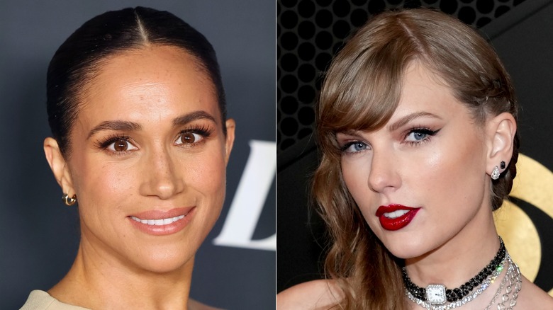 Meghan Markle e Taylor Swift sorridono