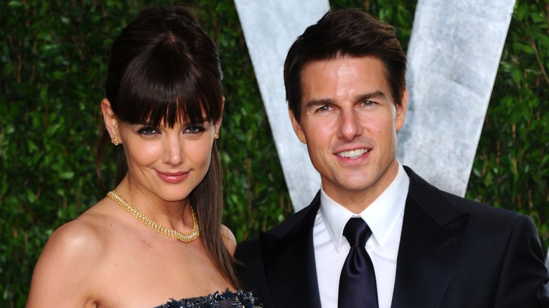 Tom Cruise e Katie Holmes posano all'evento