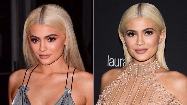 Kylie Jenner con i capelli biondi