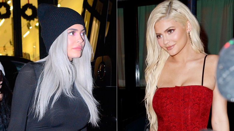 Kylie Jenner con i capelli chiari