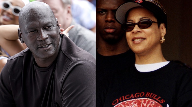 Michael Jordan, a sinistra, e Juanita Vanoy, a destra