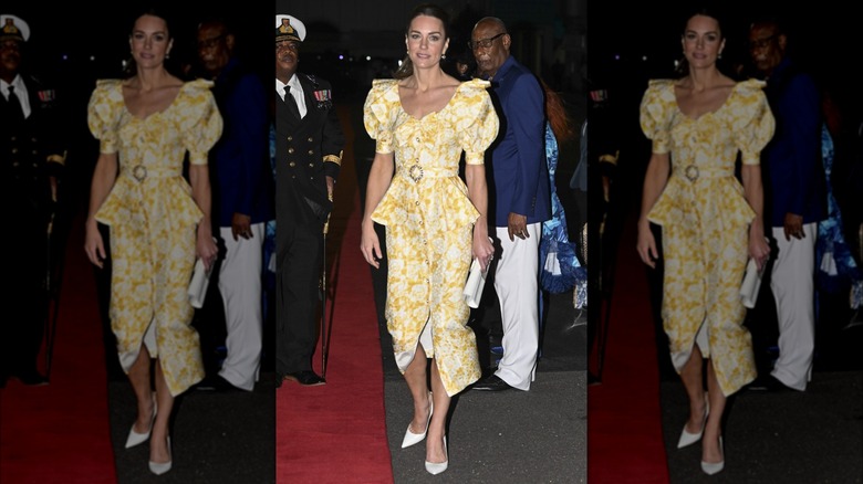 Kate Middleton in abito giallo