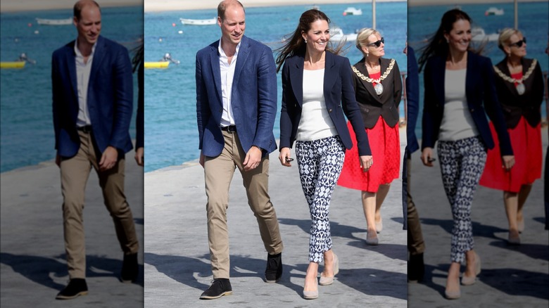 Kate Middleton indossa denim stampato