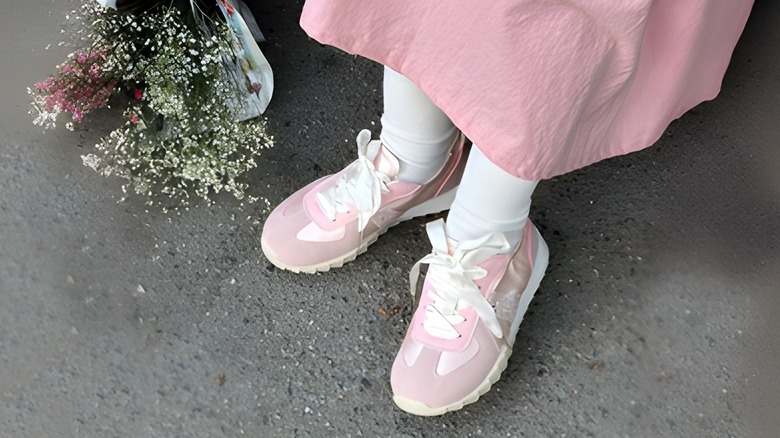 Sneakers rosa balletcore