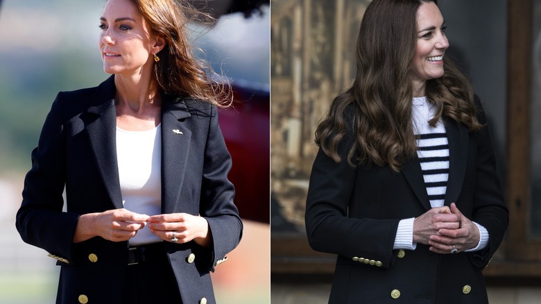 Kate Middleton indossa un blazer nero