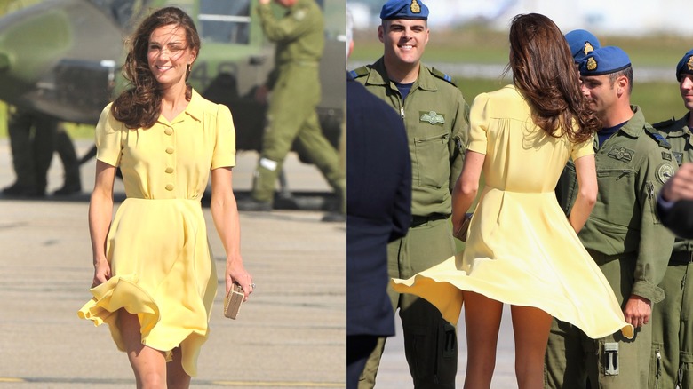 Kate Middleton in abito giallo