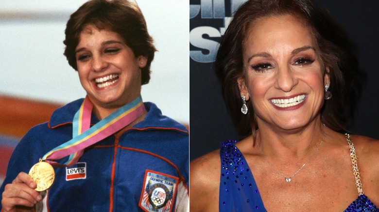 Mary Lou Retton nel 1984 e nel 2018