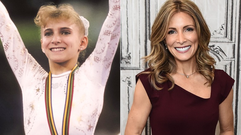 Shannon Miller nel 1992 e nel 2018