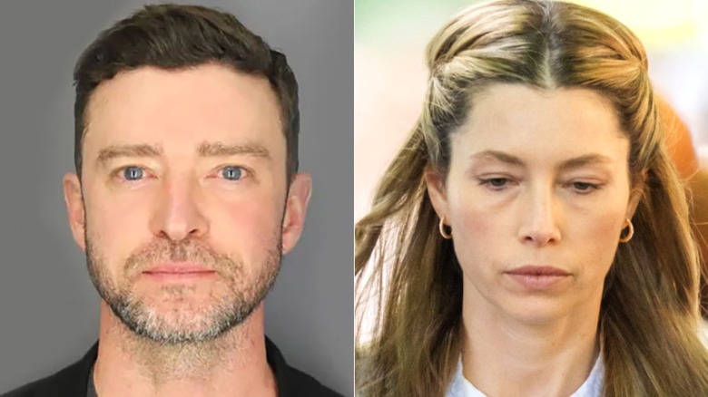 Foto segnaletica di Justin Timberlake e Jessica Biel