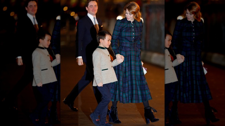 La principessa Beatrice indossa un cappotto scozzese