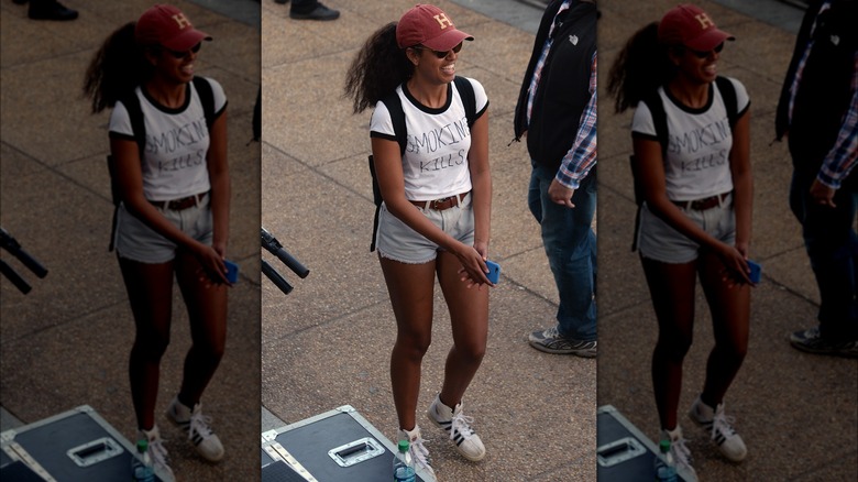 Malia Obama indossa un cappello da baseball