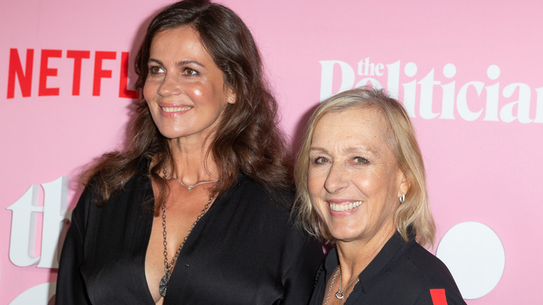 Martina Navratilova e Julia Lemigova, sorridenti