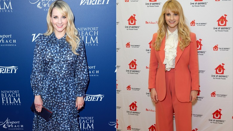 Melissa Rauch in tailleur pantalone