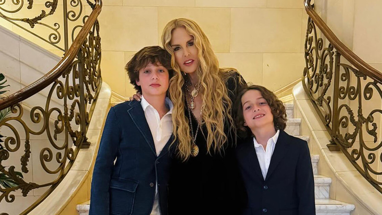 Rachel Zoe posa con i figli