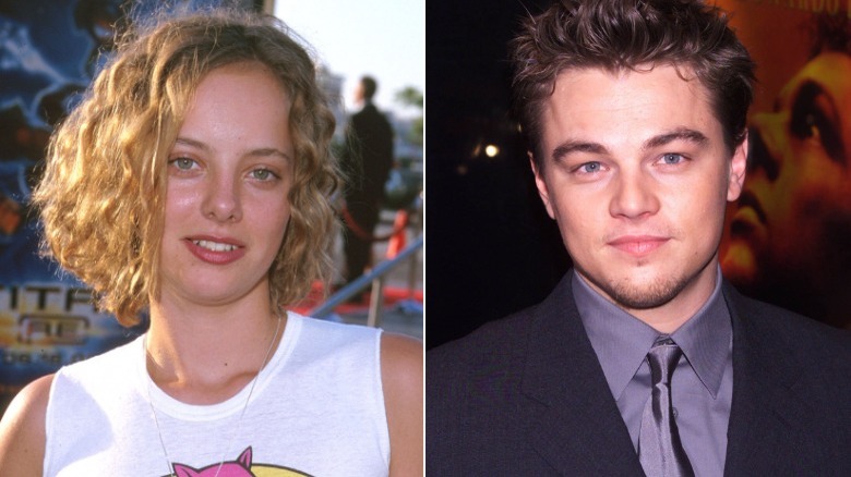 Una giovane Bijou Phillips e Leonardo DiCaprio sui red carpet nel 2000