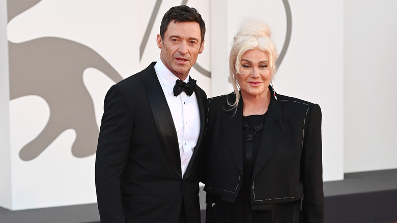 Hugh Jackman e Deborra-Lee Furness vestiti in modo formale a Venezia