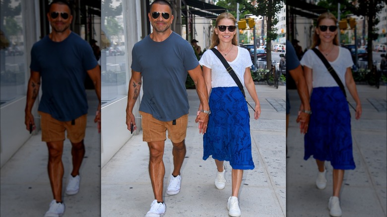 Kelly Ripa e il marito camminano