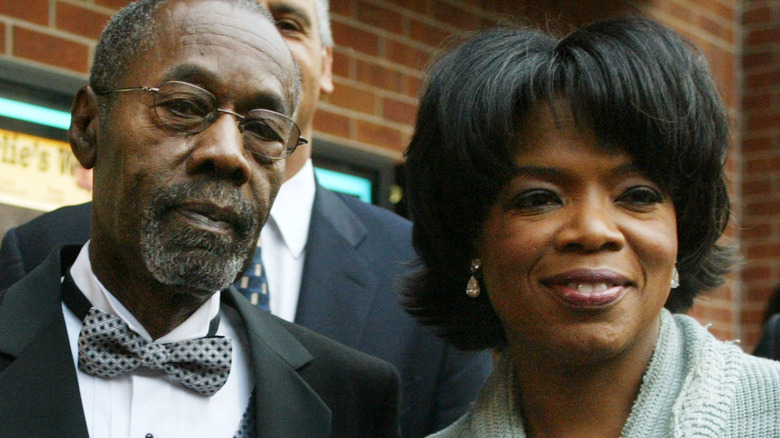 Oprah Winfrey posa con suo padre 