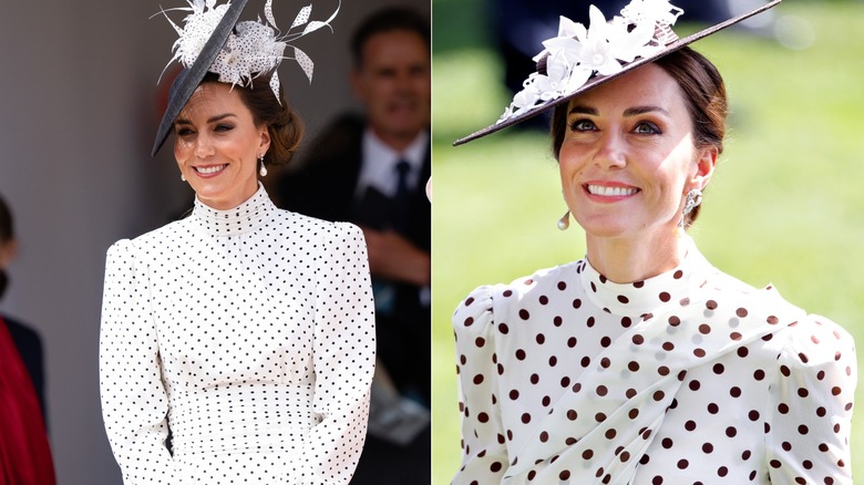 Kate Middleton indossa abiti a pois nel 2023 e nel 2022