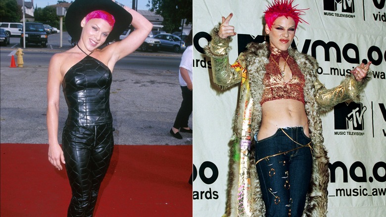 La cantante Pink alla fine degli anni '90