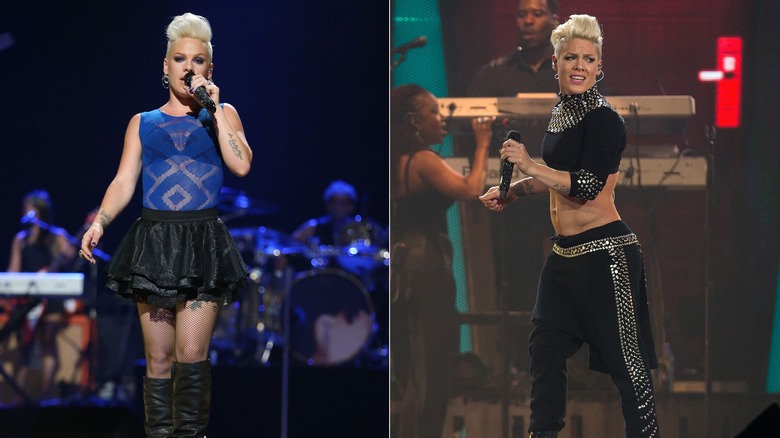 La cantante Pink sul palco