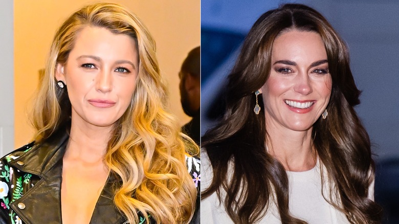 Blake Lively sorridente e Kate Middleton sorridente