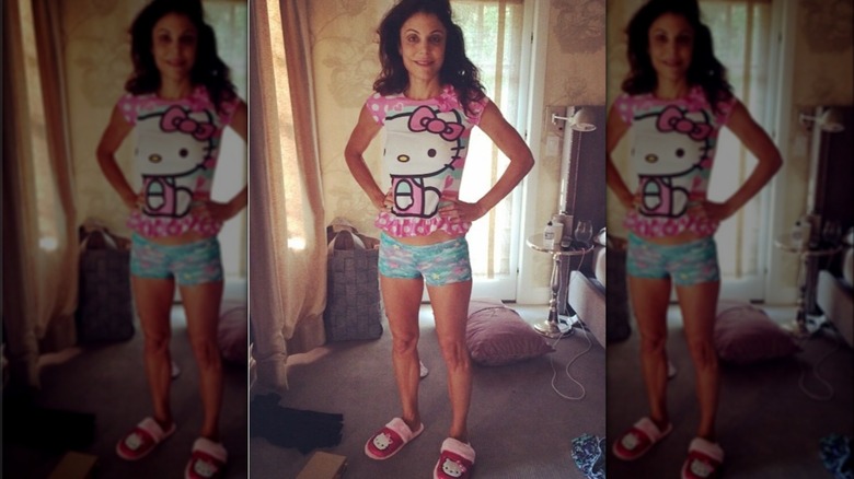 Bethenny Frankel in pigiama Hello Kitty