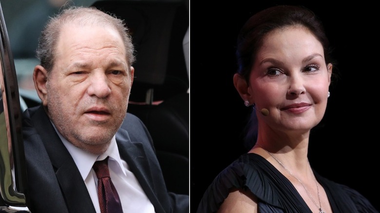 Immagine divisa di Harvey Weinstein e Ashley Judd