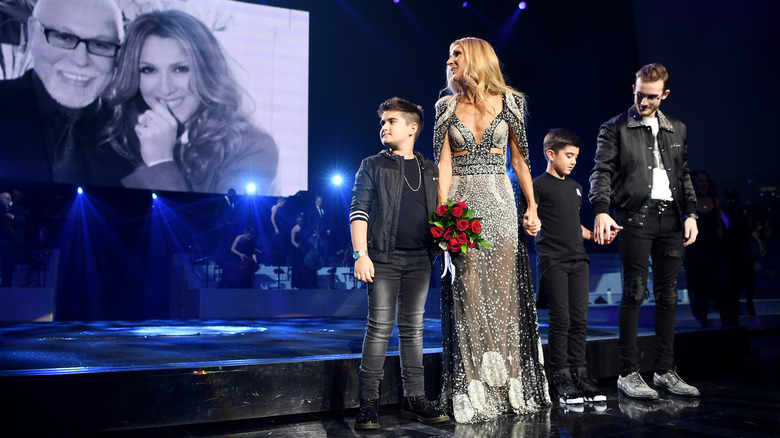 I figli di Céline Dion sul palco