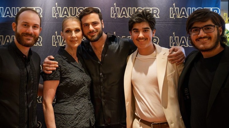 Céline Dion e i figli Stjepan Hauser nel backstage