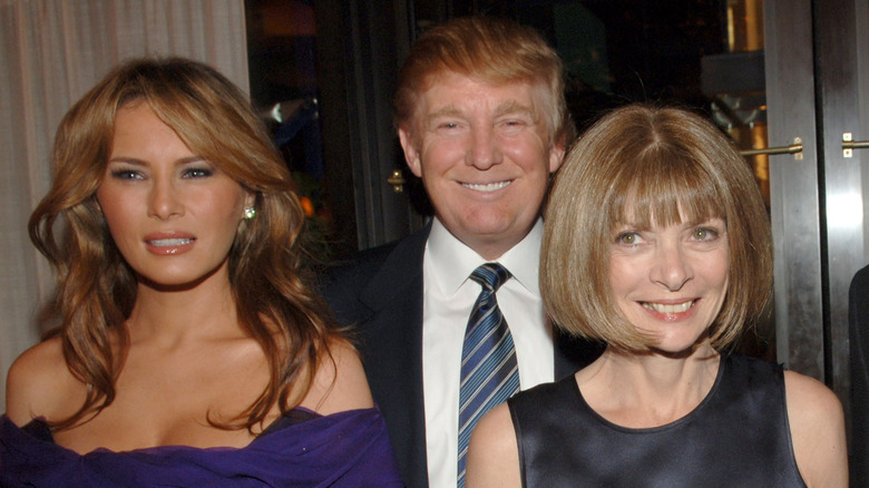 Donald Trump dietro Melania Trump, Anna Wintour