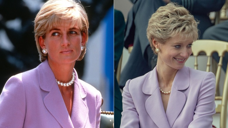 La principessa Diana in blazer viola 