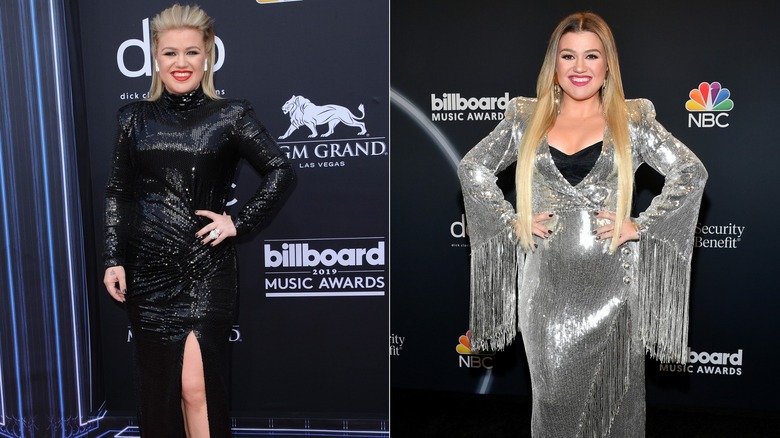 Kelly Clarkson in abiti glitterati