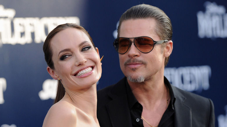 Angelina Jolie e Brad Pitt alla première di Malefica