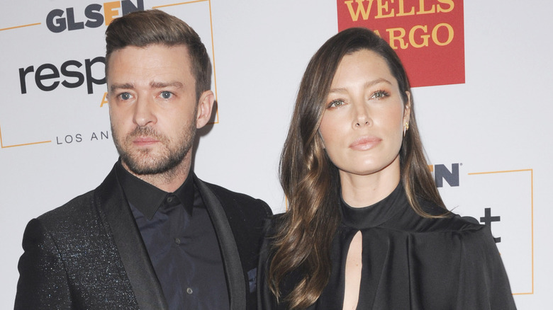 Justin Timberlake e Jessica Biel in posa